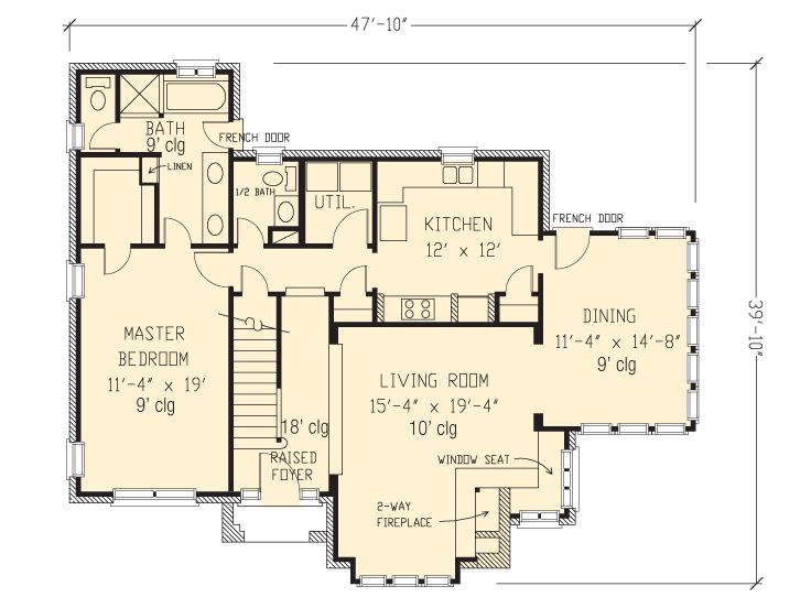 1st Floor Plan, 054H-0077