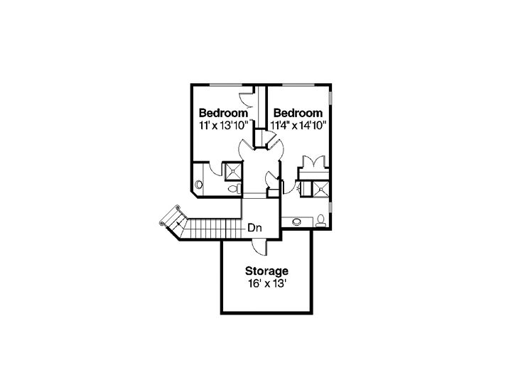 2nd Floor Plan, 051H-0216