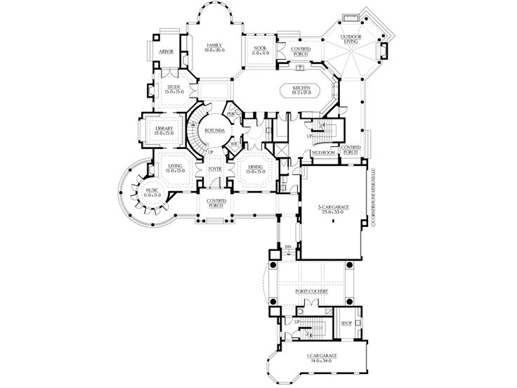 1st Floor Plan, 035H-0040