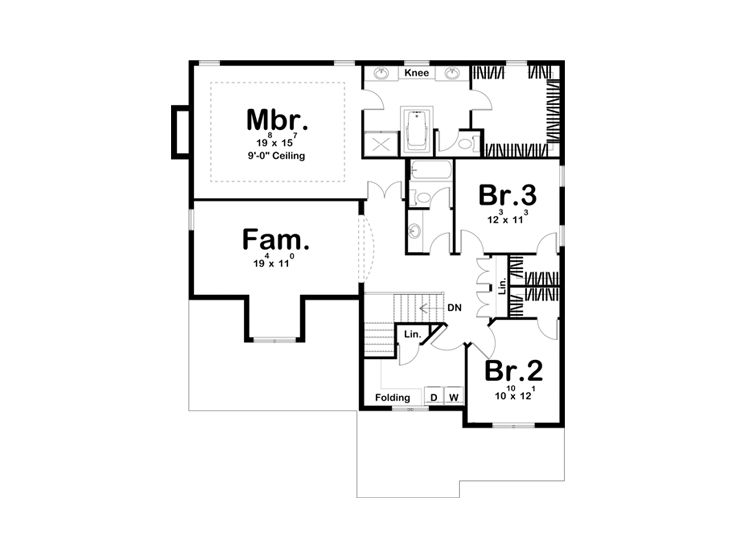 2nd Floor Plan, 050H-0329