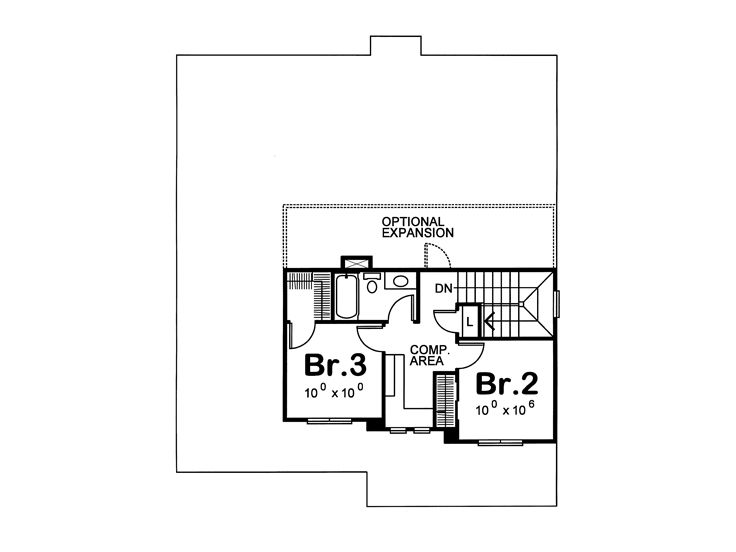 2nd Floor Plan, 031H-0457