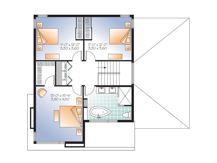 2nd Floor Plan, 027H-0336