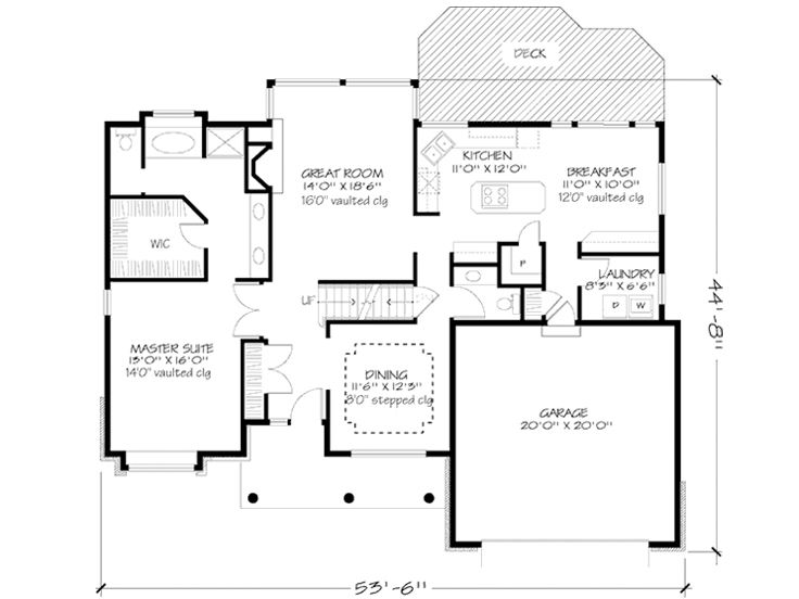 1st Floor Plan, 022H-0053