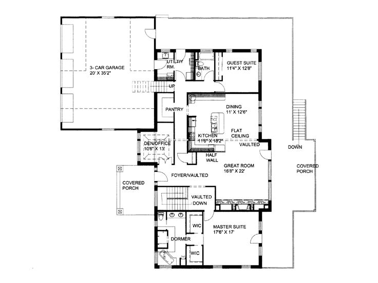 1st Floor Plan, 012H-0104