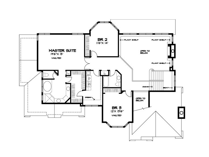 2nd Floor Plan, 022H-0076