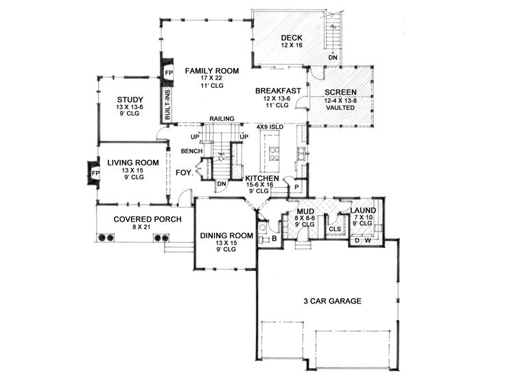 1st Floor Plan, 023H-0168