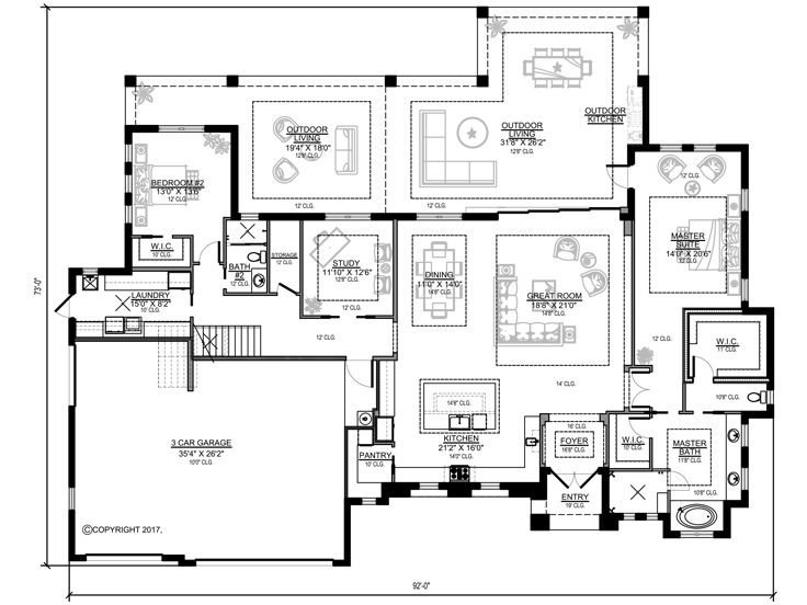 1st Floor Plan, 070H-0067