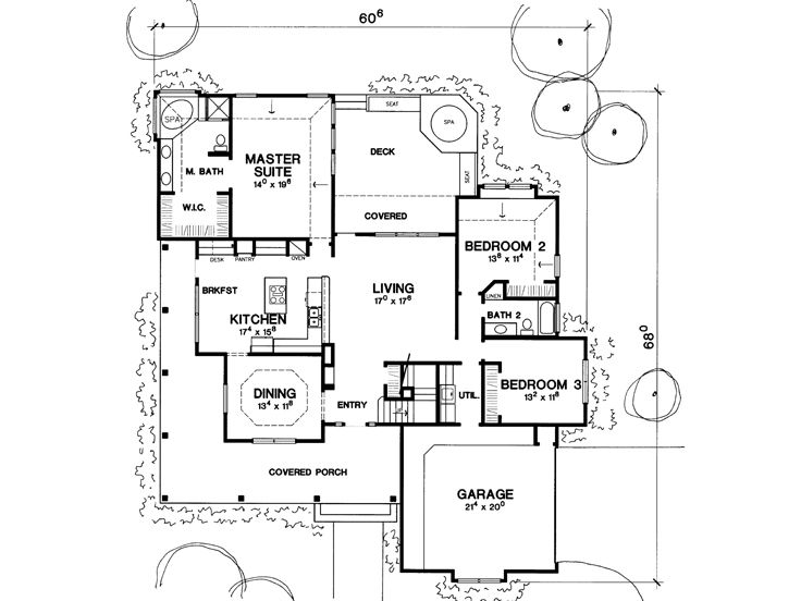1st Floor Plan, 036H-0065