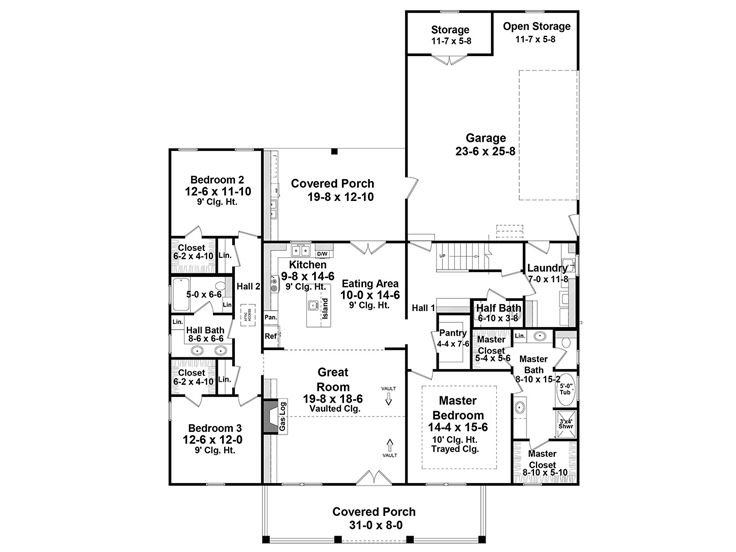 1st Floor Plan, 001H-0237