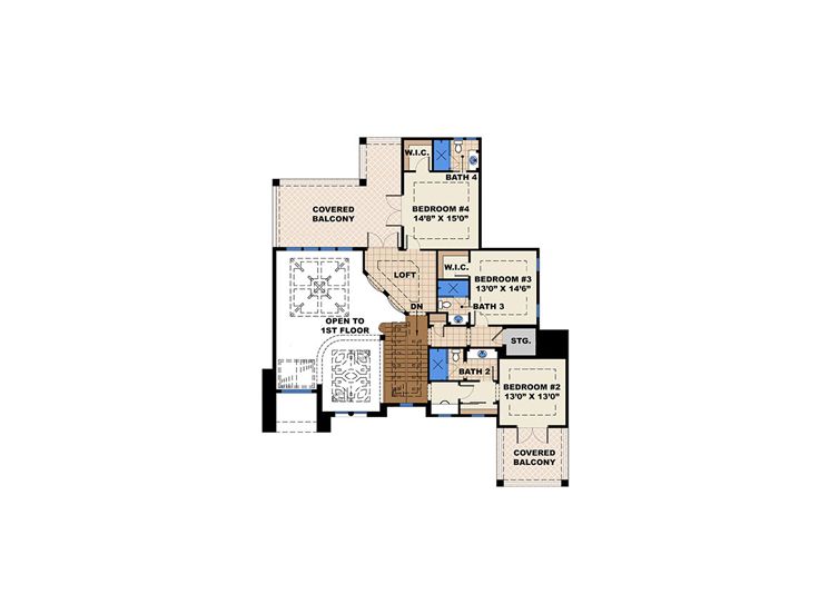 2nd Floor Plan, 037H-0215