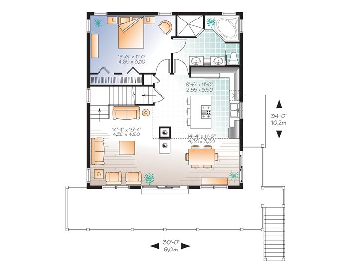 1st Floor Plan, 027H-0350