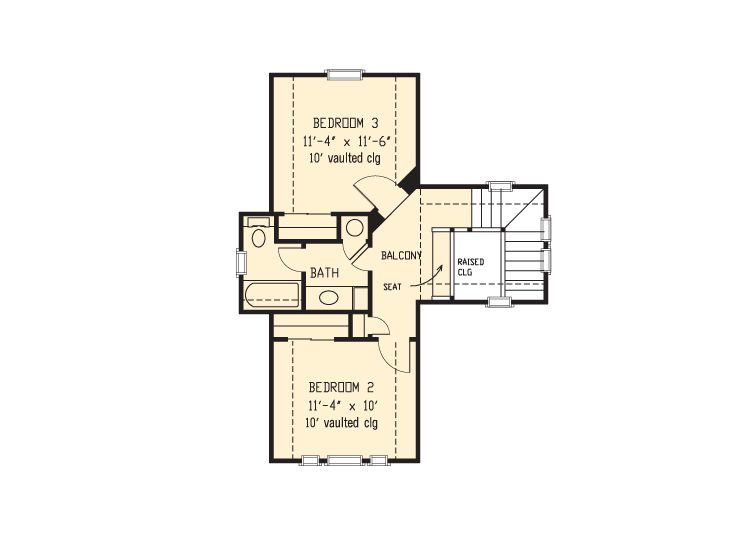 2nd Floor Plan, 054H-0049