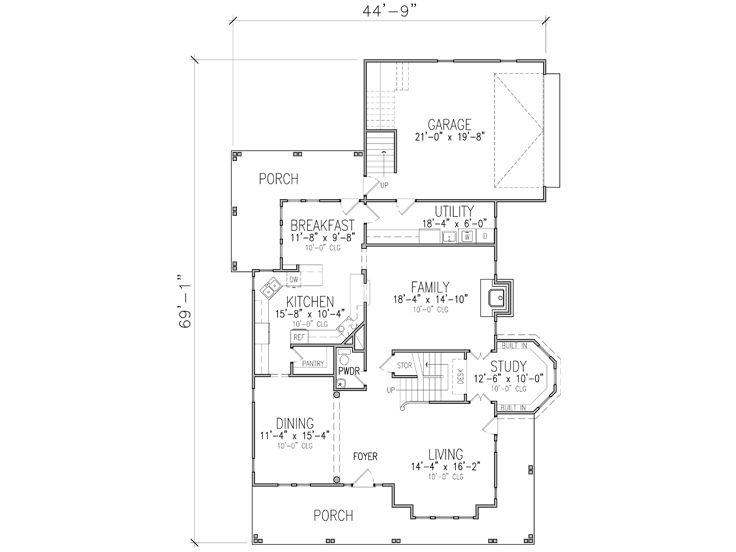 1st Floor Plan, 054H-0071