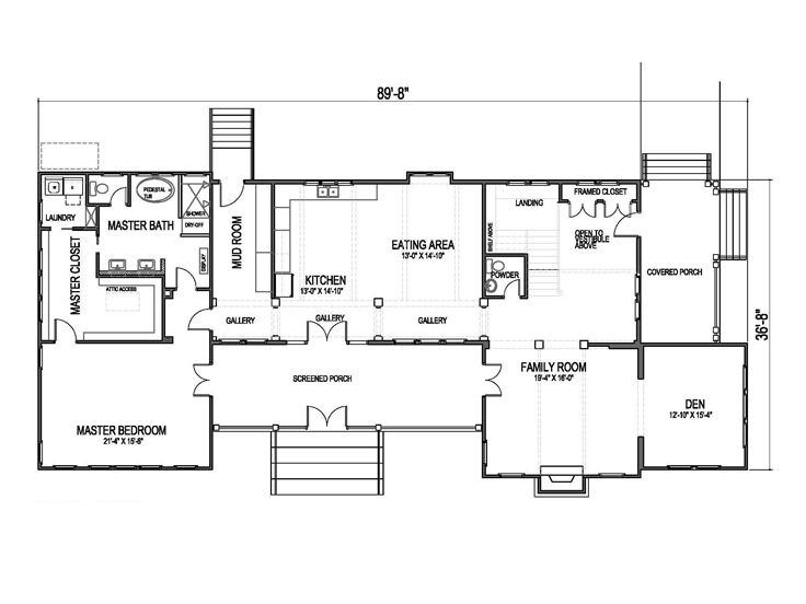 1st Floor Plan, 058H-0013