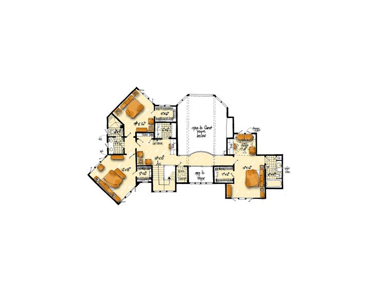 2nd Floor Plan, 066H-0034