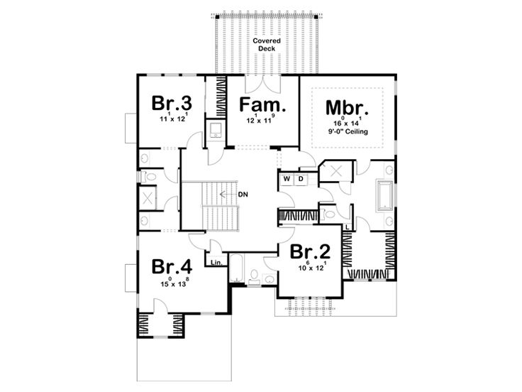 2nd Floor Plan, 050H-0352