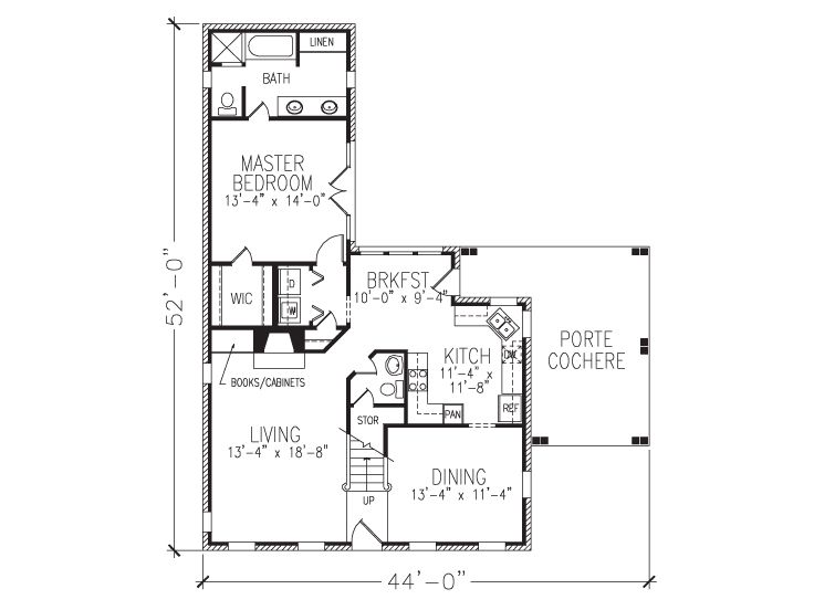 1st Floor Plan, 054H-0080