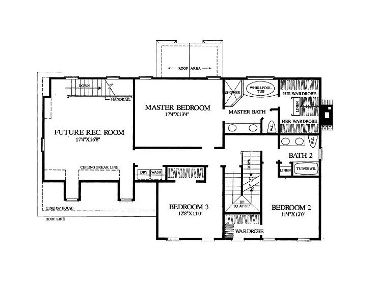 2nd Floor Plan, 063H-0136