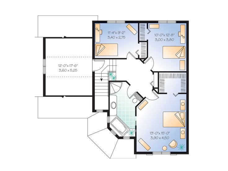 2nd Floor Plan, 027H-0202