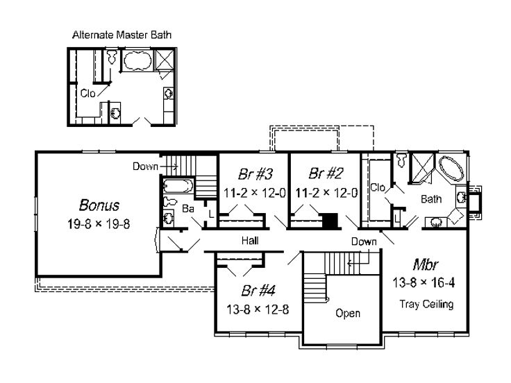 2nd Floor Plan, 061H-0104