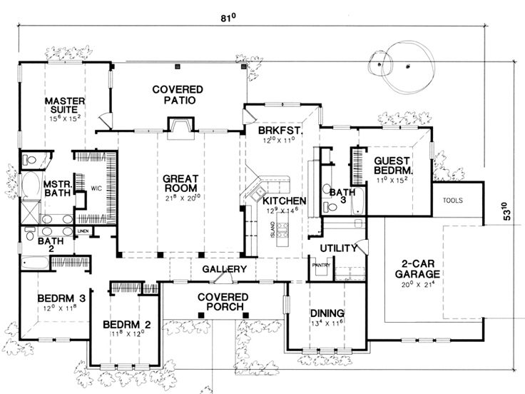 Floor Plan, 036H-0018