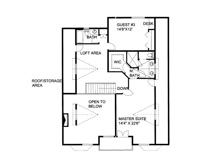 2nd Floor Plan, 012H-0134