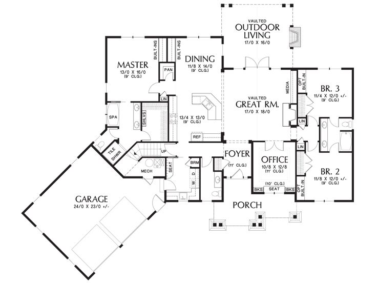 1st Floor Plan, 034H-0292