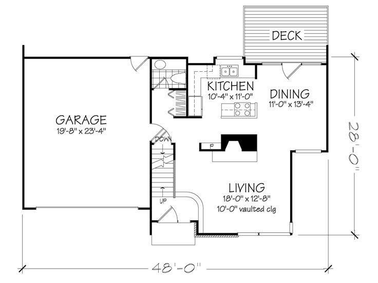 1st Floor Plan, 022H-0068
