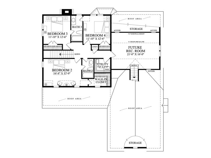 2nd Floor Plan, 063H-0102