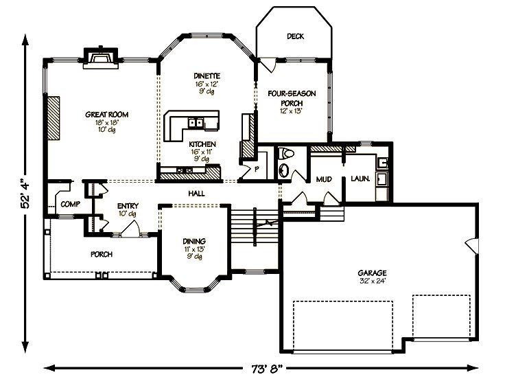 1st Floor Plan, 022H-0095