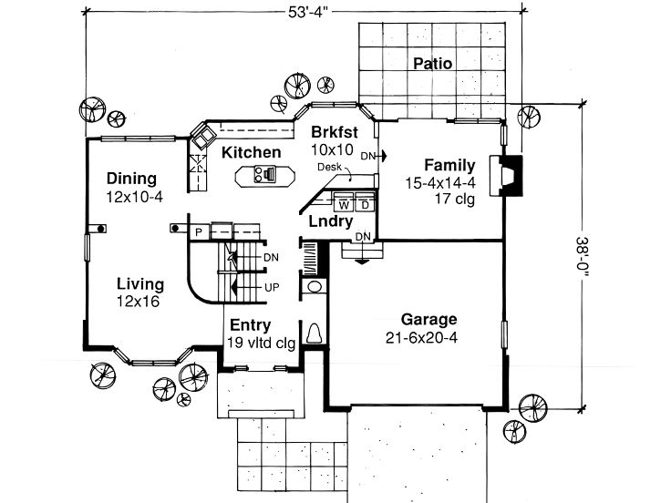 1st Floor Plan, 022H-0084