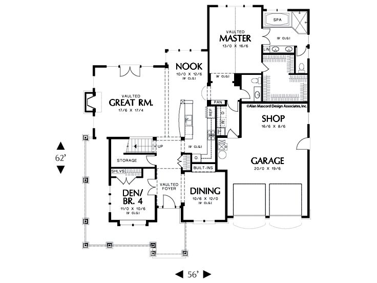 1st Floor Plan, 034H-0052