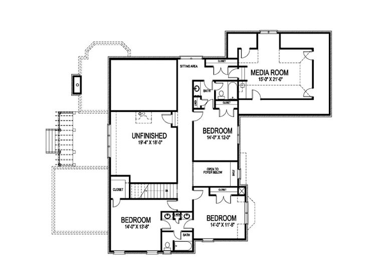 2nd Floor Plan, 058H-0077