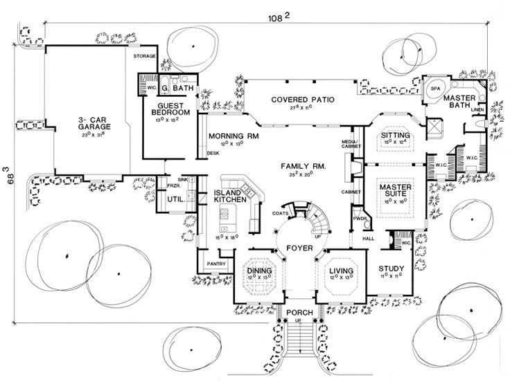 1st Floor Plan, 036H-0037