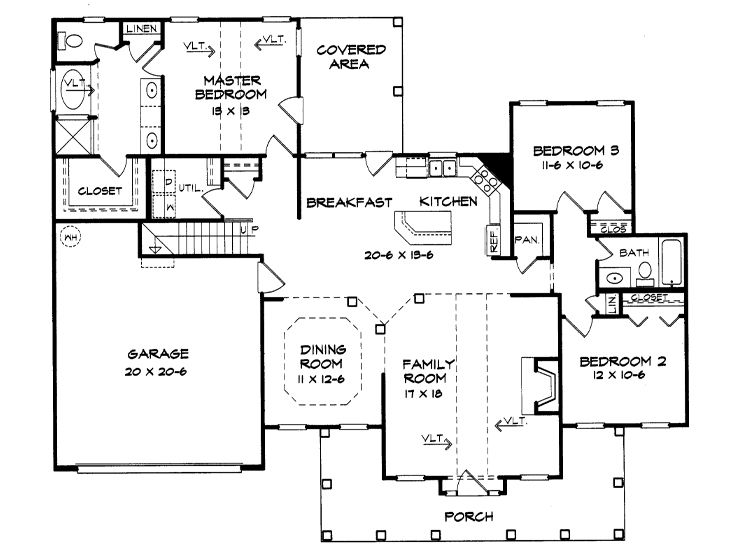 1st Floor Plan, 019H-0126