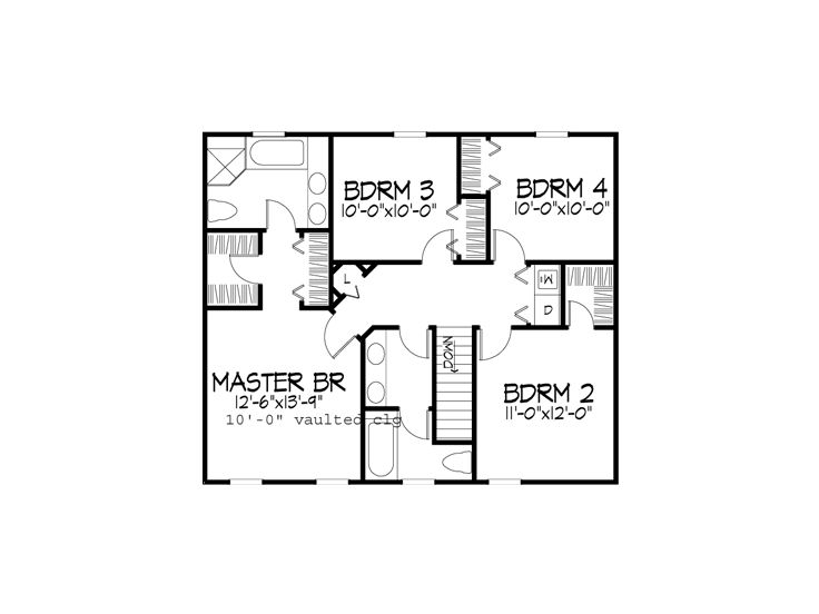 2nd Floor Plan, 022H-0083