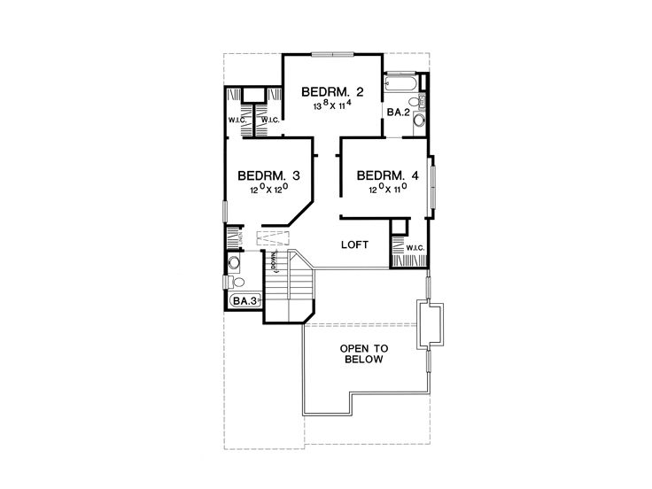 2nd Floor Plan, 036H-0053