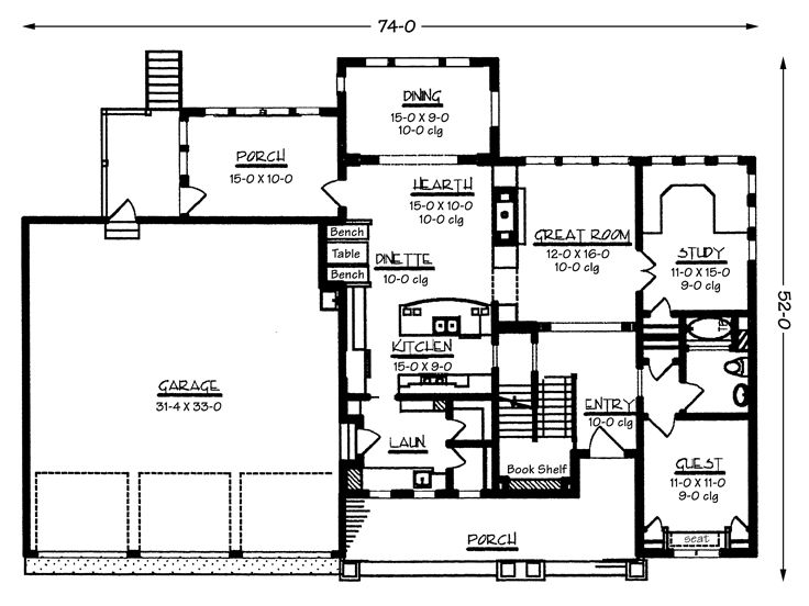 1st Floor Plan, 022H-0101