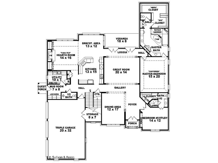1st Floor Plan, 006H-0129