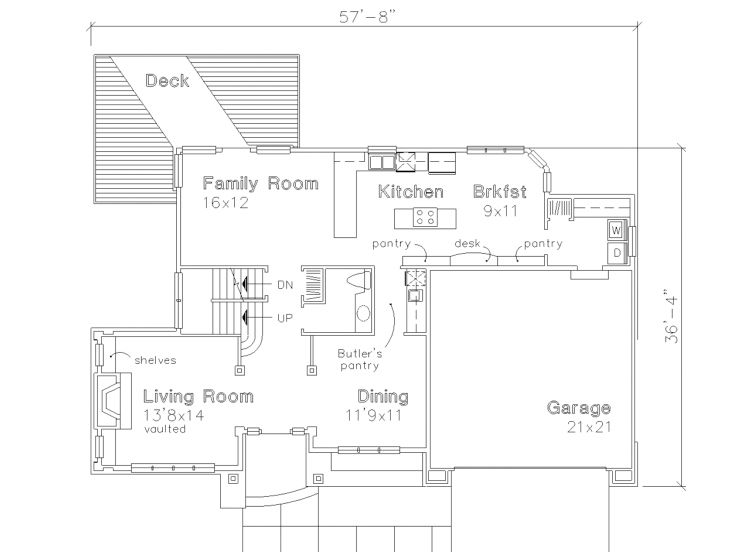1st Floor Plan, 022H-0063