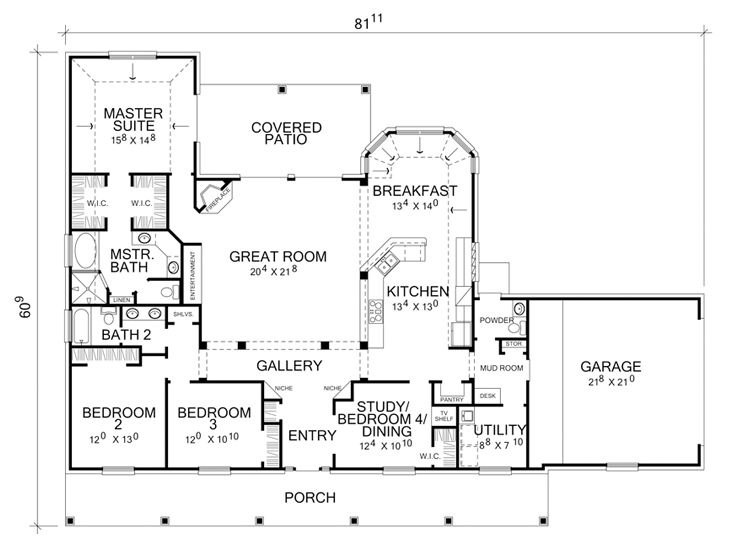 Floor Plan, 036H-0015