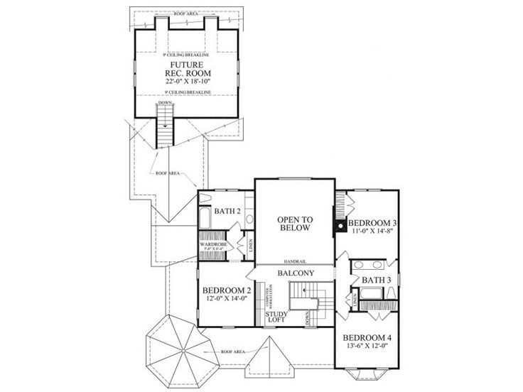 2nd Floor Plan, 063H-0133