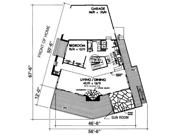 1st Floor Plan, 022H-0011