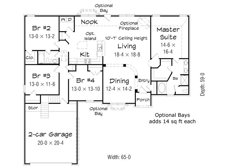1st Floor Plan, 061H-0170