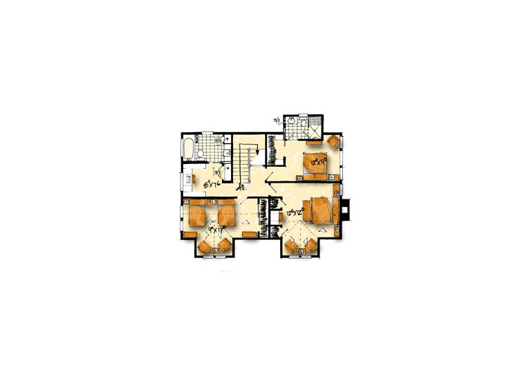 2nd Floor Plan, 066H-0039