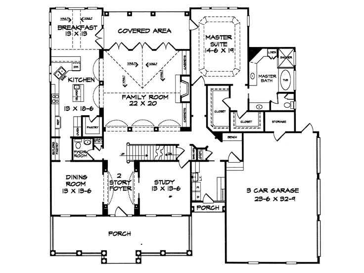 1st Floor Plan, 019H-0017