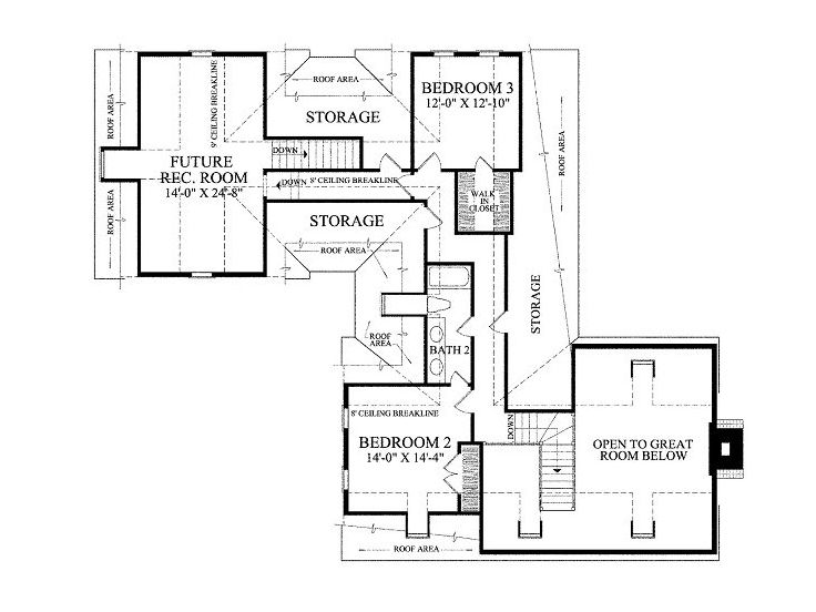 2nd Floor Plan, 063H-0070