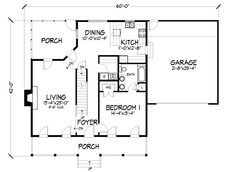 1st Floor Plan, 022H-0106