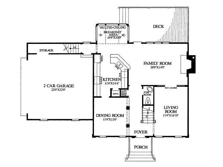 1st Floor Plan, 063H-0136