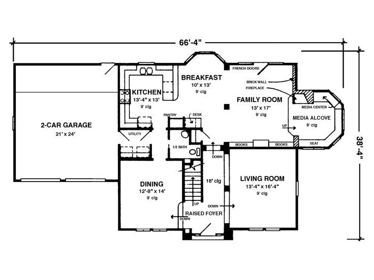 1st Floor Plan, 054H-0062
